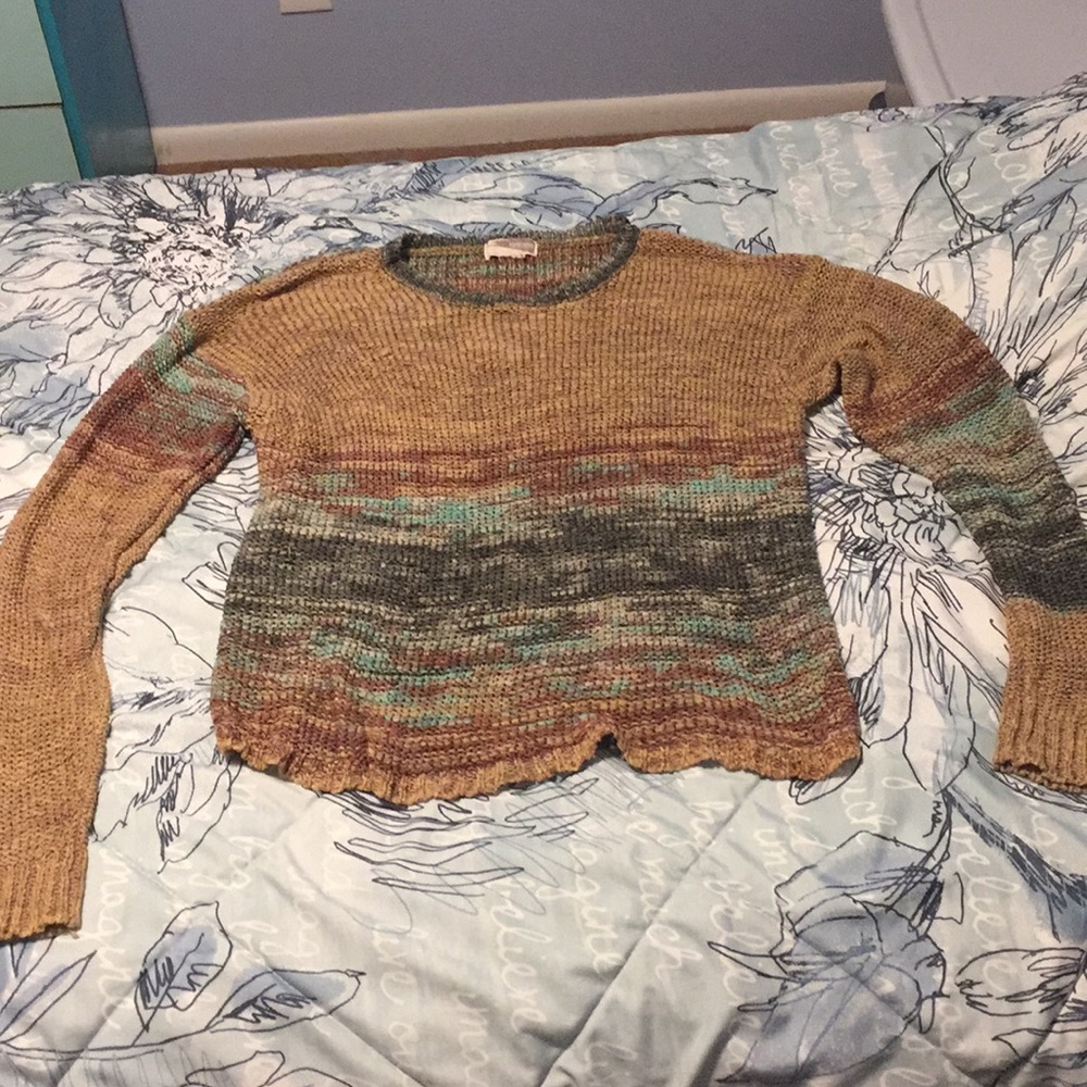 Fall Distressed Waffle Sweater - Picture 2 of 3